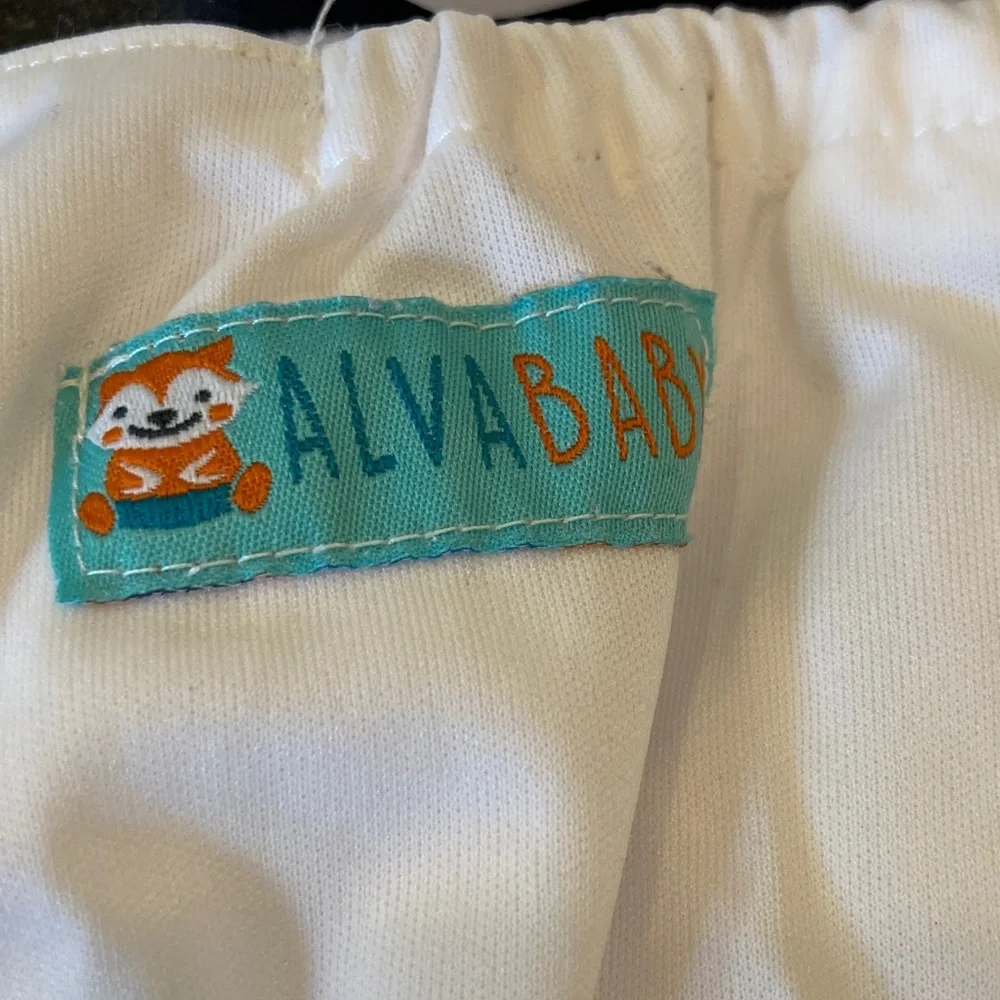 Alva Baby white cloth diaper covers - set of 6